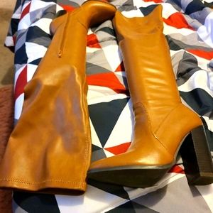 Over the knee heel boots